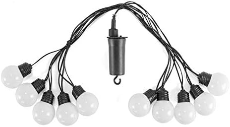 Outdoor Festoon Lights - Battery Powered LED Frosted Bulbs - with Timer - 4.5m Lit Length - Decorative Lighting