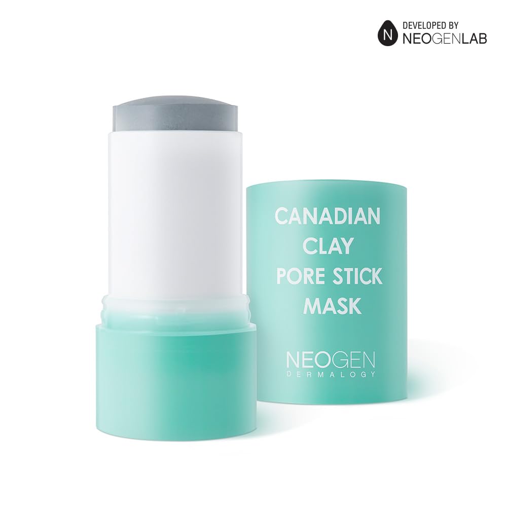 DERMALOGY by NEOGENLAB Canadian Clay Pore Stick Mask, 28g (0.99 oz) – Minimizes Pores, Removes Blackheads & Excess Sebum, Glacial Mud & Colloidal Clay, Korean Skincare