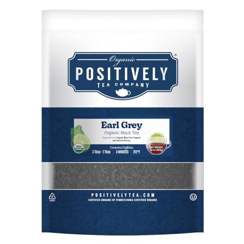 Image of Positively Tea, Organic Earl Grey Black Tea, Loose Leaf, 16 Ounce