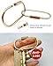 Oythiem Premium Brass Keychain-Gold Key Ring Gold Carabiner Clip with Secure Locking Screw Design, Brass Key Ring Ideal for Keys, Bags, Accessories, Luggage Tags, Pet Collar Clips, 10 Packs