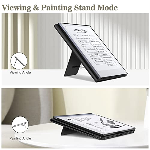 Fintie Stand Case for Remarkable 2 Digital Paper Tablet 10.3 inch (2020 Released) - Premium PU Leather Stand Cover with Card Slot & Pen Holder, Black
