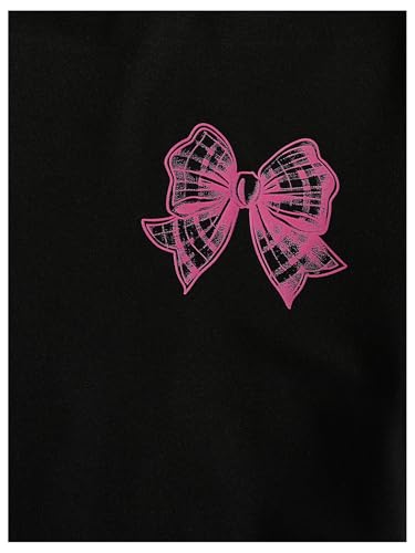 Image of Verdusa Girl's Coquette Bow Top Round Neck Short Sleeve Cute Graphic Tees