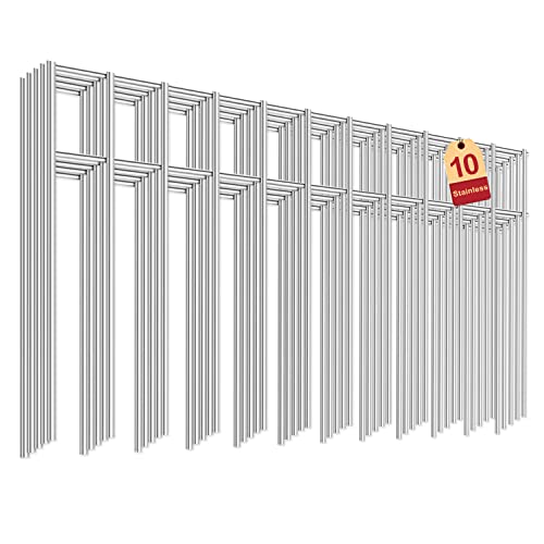 Smarkey Animal Barrier Garden Fence Stainless No Dig Fence 10Pack, 24x15in