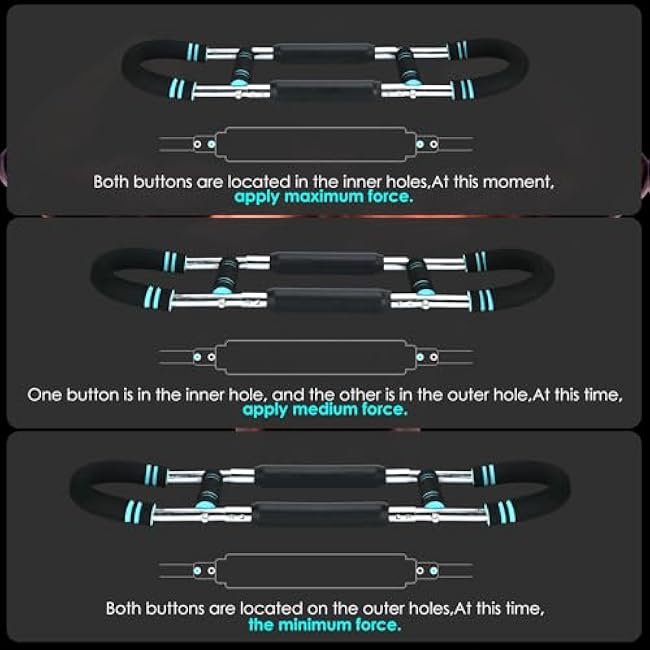 Chest Workout Equipment,Twister Arm Trainer Adjustable Chest Trainer£¬Removable U-Shaped Arm Weights Portable Upper Body Exerciser for Fitness on The Go£¨Blue-Black£©