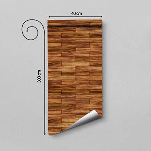 Image of Wallpaper for Walls Bedroom & Living Room Big Size (300x40) Cm Wallpaper Stickers for Home Decoration | Wall Stickers for Office | Wall Paper for Wall Decor Pack of - 1 (WoodenPatti)