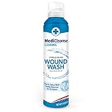 MediCleanse First Aid Sterile Saline Wound Wash, Promotes Healing, No Stinging or Burning, 7.4 oz Spray Can - Made in USA