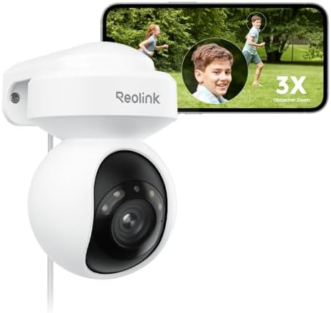 Reolink 5MP PTZ Überwachungskamera Aussen, 3X Optischer Zoom, 2,4/5GHz WLAN | WLAN Kamera Outdoor mit Personen-/Fahrzeugerkennung, Automatischer Verfolgung, Vollfarb-Nachtsicht, 2-