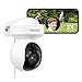 Reolink 5MP PTZ Überwachungskamera Aussen,3X Optischer Zoom, 2,4/5GHz WLAN Kamera Outdoor mit Personen-/Fahrzeugerkennung, Automatischer Verfolgung, Vollfarb-Nachtsicht, 2-Wege-Audio, E1 Outdoor