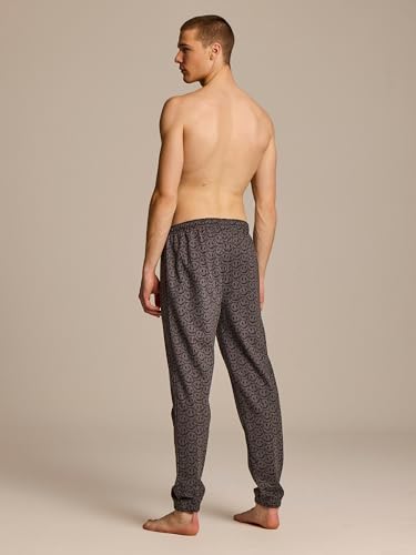 JOE BOXER Allover Smiley Face Mens Pajama Pants, Mens Lounge Pants with Pockets, French Terry Jogger Sweatpants for Men4