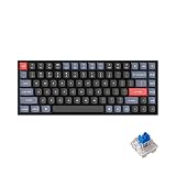 Keychron K2 Pro Wireless Mechanical Keyboard, 75% Compact QMK/VIA Custom Keyboard, Bluetooth 5.1/USB-C Wired, White Backlit, PBT Keycaps, K Pro Brown Switch for Mac Windows Linux