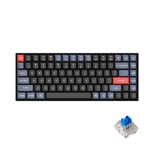 Image of Keychron K2 Pro Wireless Mechanical Keyboard, 75% Compact QMK /VIA Custom Keyboard, Bluetooth 5.1 /USB-C Wired, White Backlit, PBT Keycaps, K Pro Brown Switch for Mac Windows Linux