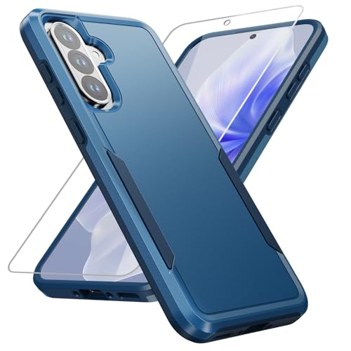 Warsia for Galaxy A36 5G Phone Case with HD Screen Protector, Blue
