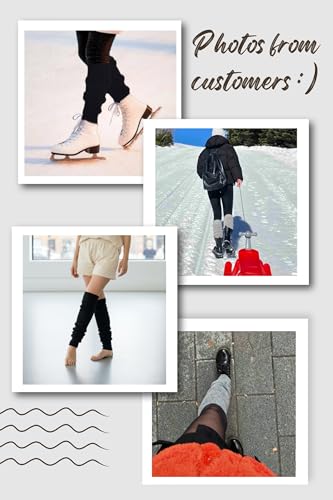 Lambswool Winter Leg Warmers For Women Natural Wool Footless Thick Over Knee Long Socks3