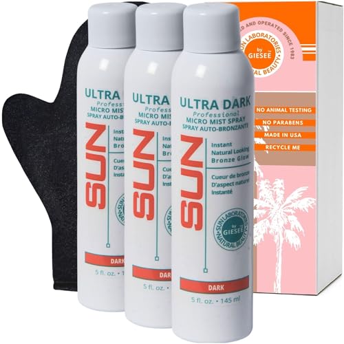 Sun laboratories By Giesee - Ultra Dark Micro Mist Speay Tan - 3 pack 5 oz Can