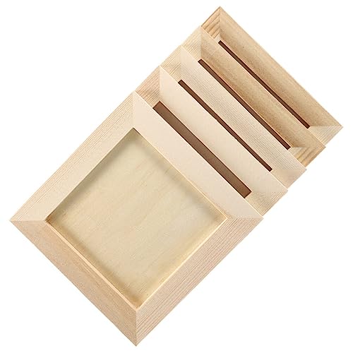Kisangel Boys and Girls Art Frames 5pcs Wooden Photo Frames for Boys and Girls Clay Painting Surface