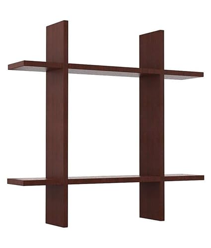 HOMETALES Wall Mount Wooden Glossy Finish Floating Shelves Easy Installation, Multi-funtional, Assembly Required