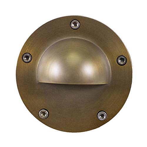 Lumen Logic 12V Brass In-Ground Well Light (Beacon Top) With 5W 2700K Mr16 Led Bulb #TOP1