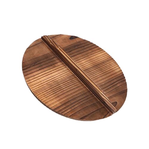 RORPOIR Wooden Pot Cover Protector for Cooking Oil Splashing Scalding Kitchen Gadget Elegant Design Handle Keeps Food Warm