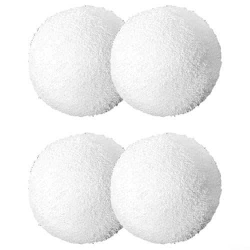 Besttoolifes Lot de 4 balles flottantes réutilisables absorbant l'huile pour piscine, jacuzzi, spa, élimine les huiles corporelles, les cosmétiques, la poussière, la saleté, blanc, 7,6 cm