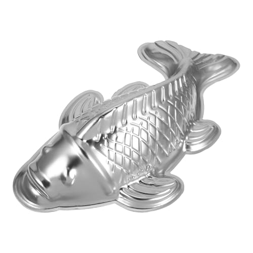 Operitacx Molde para Hornear en Forma de Pez Koi 3d de Aleación de Aluminio Antiadherente, Tamaño Compacto y Ligero, para Pastel de Arroz, Gelatina y Chocolate Diy, Accesorio Multifuncional