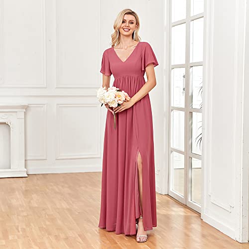 Robe de plage femme été col en V wrap drapée - 2