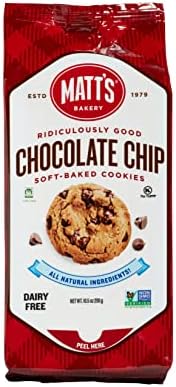Matt's Bakery | Chocolate Chip Cookies | Soft-Baked, Non-GMO, All-Natural Ingredients; Single Pack of Cookies (10.5oz)