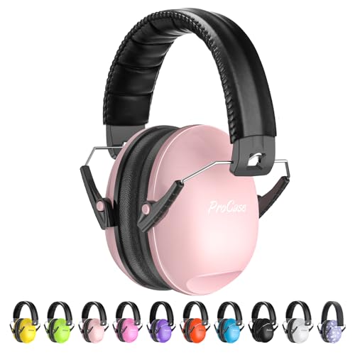 Image of ProCase Noise Cancelling Headphones for Kids Toddler, SNR 27dB Noise Reduction Ear Muffs, Hearing Protection for Monster Jam, Concerts, Fireworks, Shooting, Air Show, Autism Sensory Needs -Lightpink