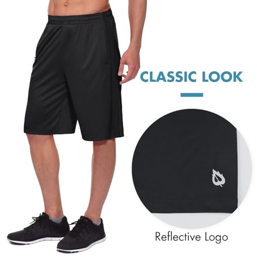 Image of BALEAF Men's Athletic Basketball Shorts Training Workout Zipper Pockets