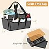 JOSIVIKY Craft Tote Bag, Art Organizer,Cleaning Supply Caddy, Carrying Bag with Handle for Multi-Purpose, Organizer Caddy for Pets (Gray) #2