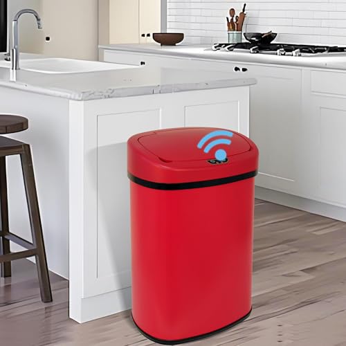 Caneca de Basura Ovalada 50L con Tapa Automática