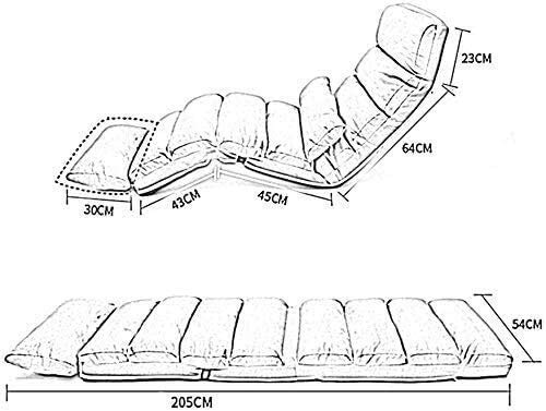 Chaise longue inclinable tatami avec dossier multiposition - 2