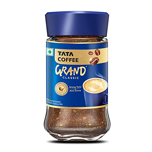 Tata Coffee Grand Classic Instant Coffee | Strong Taste & Rich Aroma 50g Jar