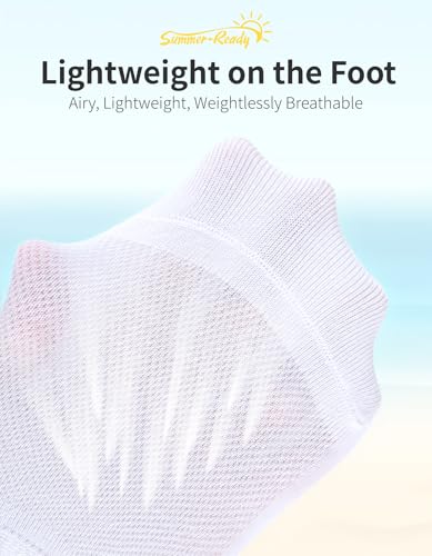 Image of CLOSEMATE Mens No Show Socks Cotton Thin High Elasticity Low Cut Ankle Socks with Non Slip Grips 6 Pairs