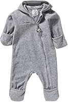Sterntaler - Baby Overall Jungen Fleece mit Reißverschluss, Silber Mel. - 5501800, Größe 74