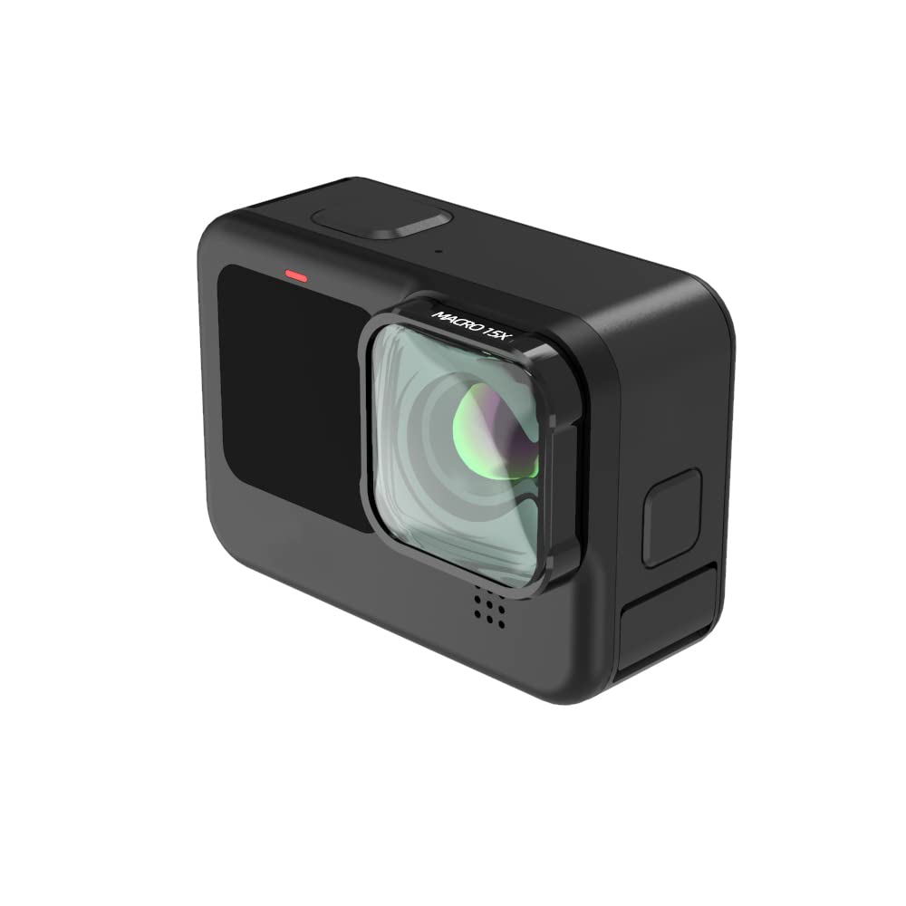 15 x Makro-Linse für GoPro Hero12 11 10 9 hohe Lichtdurchlässigkeit, Zubehör Action-Kamera für Action-Kamera (Makro)
