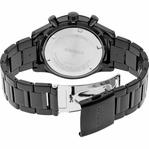 Seiko Stainless Steel Discover More Chronograph|Date Analog Dial Color Black Men's Watch - Ssb399P1, Band Color-Black - Image 4