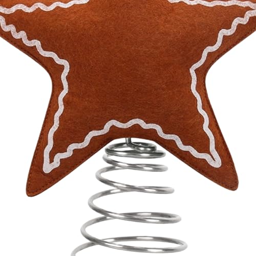 Top para árbol de Navidad de fieltro y decoración navideña para el hogar 7