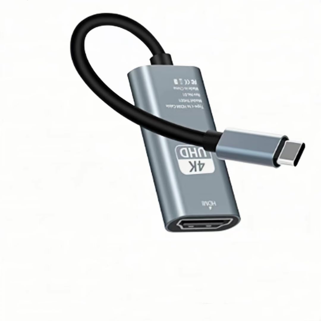 CAMKOO 4K@30Hz USB C to HDMI Adapter, [High Speed, USB Type C to HDMI Adapter Groundbreaking Performance, Compatible for iPhone 15 Pro/Max, MacBook Pro/Air, iPad, iMac and More、0.5FT