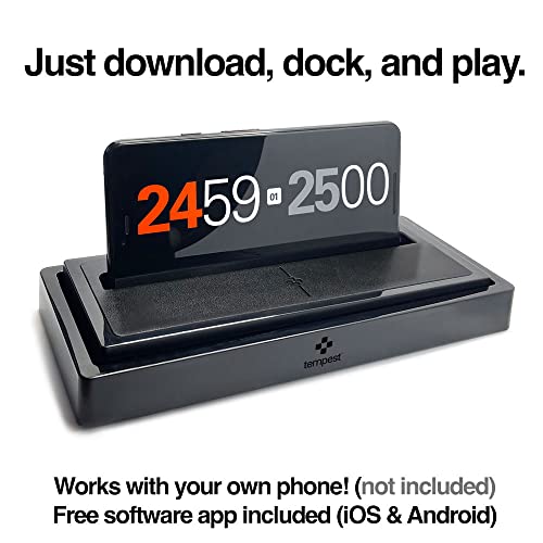 Tempest Classic Chess Clock/Dock - Transforms Any Phone into The Simplest, Customizable Chess Clock, Tabletop Game and Productivity Timer. Bundled iOS and Android app - Image 4