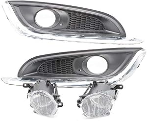 Auptech Car Styling Halogen Fog Light Assemblies Lamp H10 12V 42W Driver And Passenger Side for Buick Regal 2014 2015 2016 2017/1 Set