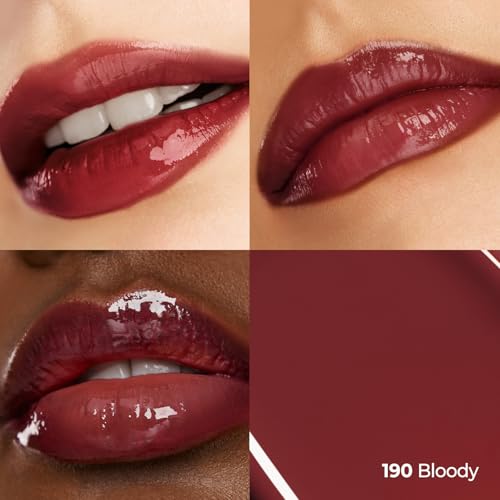 Image of Laka Fruity Glam Tint | Glowing Korean Lip Tint with Hydrating Lightweight Texture | Buildable Color, Non-Sticky High Shine Gloss | K-Beauty Korean Makeup | #190 Bloody, 0.15oz