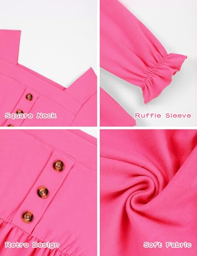 Toddler Girl Clothes Clothing Set Ruffle Long Sleeve Shirt with Flare Bow Jeans for 18M-7Y4