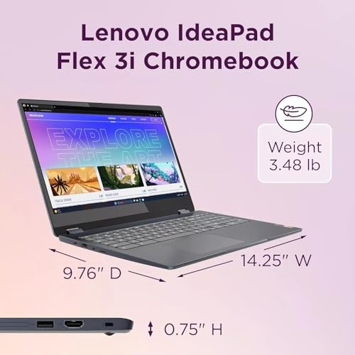 Image of Lenovo Chromebook Flex 3i 15.6 FHD Touchscreen 2-in-1 Laptop (Intel Pentium N6000, 8GB RAM, 256GB Storage (128GB eMMC+128GB IST SD Card), IST Pen), Student & School, Webcam, NFC, Wi-Fi 6, Chrome OS