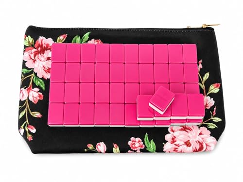 Set de Fichas de Mahjong Americano Rosa con Bolsa miniatura 4