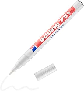 edding 751 Lackmarker - weiß - 1 Stift - Rundspitze 1-2 mm - Lackstift ...
