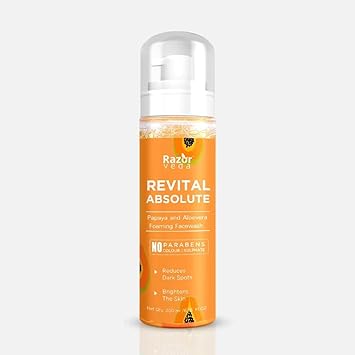 Razorveda Revital Absolute Papaya and Aloe Vera Exfoliating Facewash - All Skin Type(200 ml)
