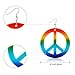 Hicarer 4 Pieces Hippie Costume Accessories Set Include Peace Sign Earring,Necklace,Sunglasses and Tie Dye Headband Hippie Accessories for Women Men 60s 70s Carnival Party Groovy Girls