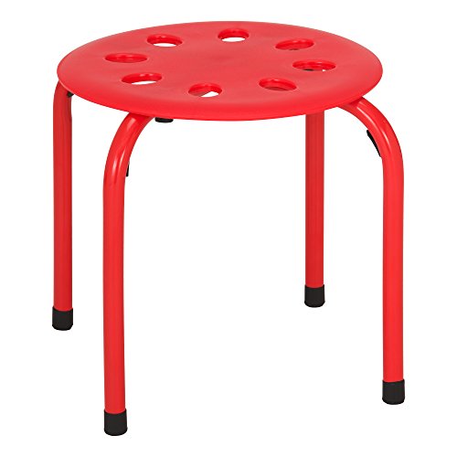 Norwood Commercial Furniture Assorted Color Kid-Size Stack Stool Set- Stackable Stools - Flexible Seating 12" Height & Ecr4Kids The Surf Portable Lap Desk, Flexible Seating, Black #TOP3