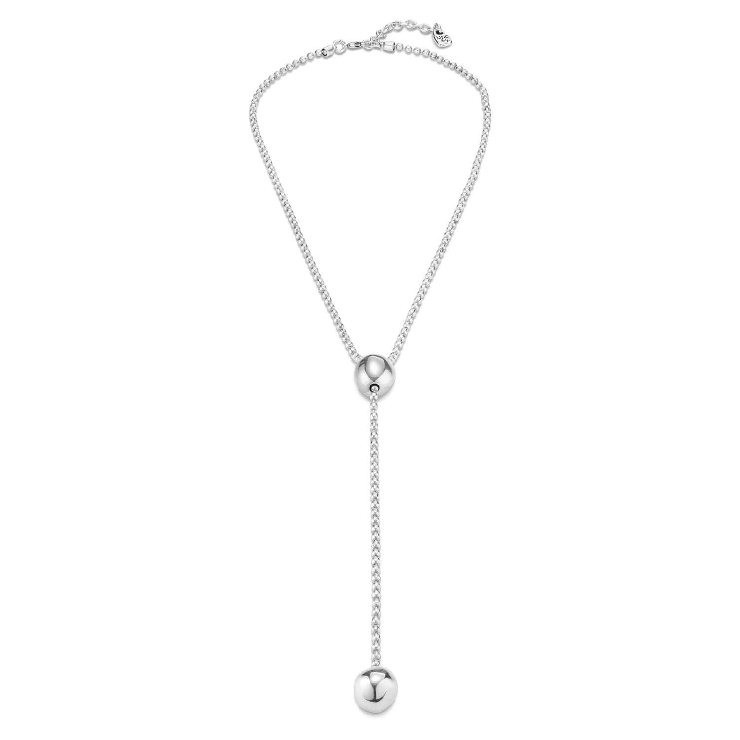 UNOde50 LONELY PLANET Necklace, Sterling Silver-Plated, Adjustable Length