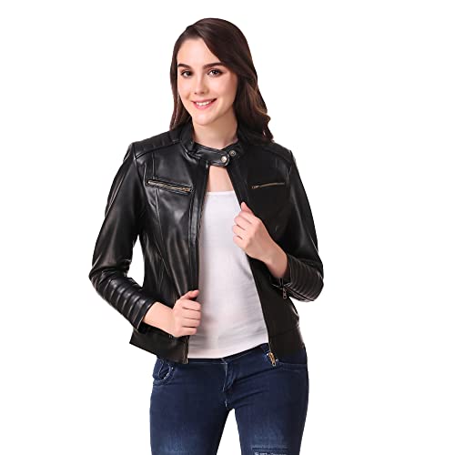 Image of Leather Retail Women's Solid Jacket